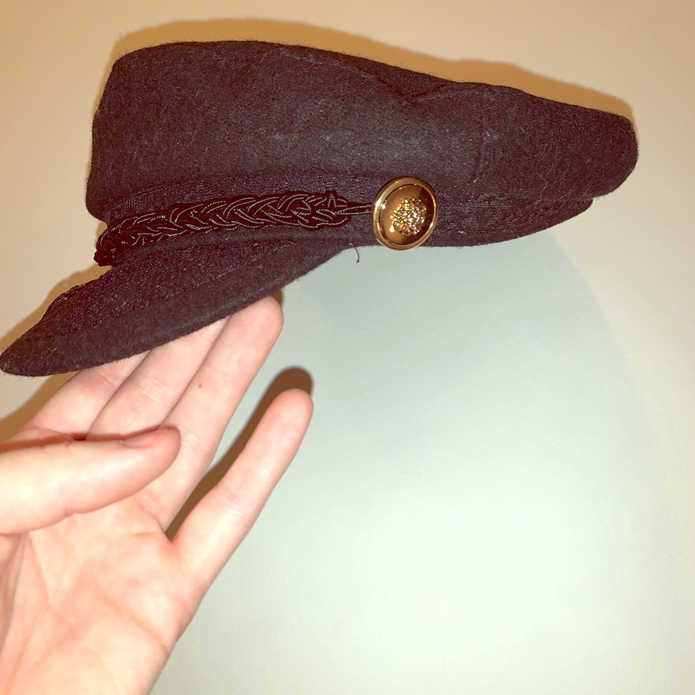 Black Wool Fisherman’s Cap